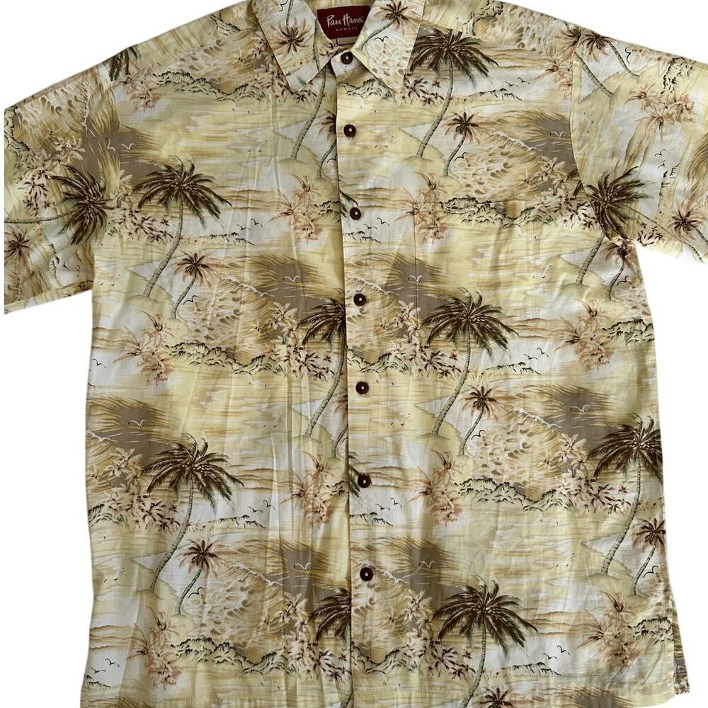 Pau Hana Hawaii Hawaiian Shirt Men’s M Tropical Button Up Short Sleeve Aloha